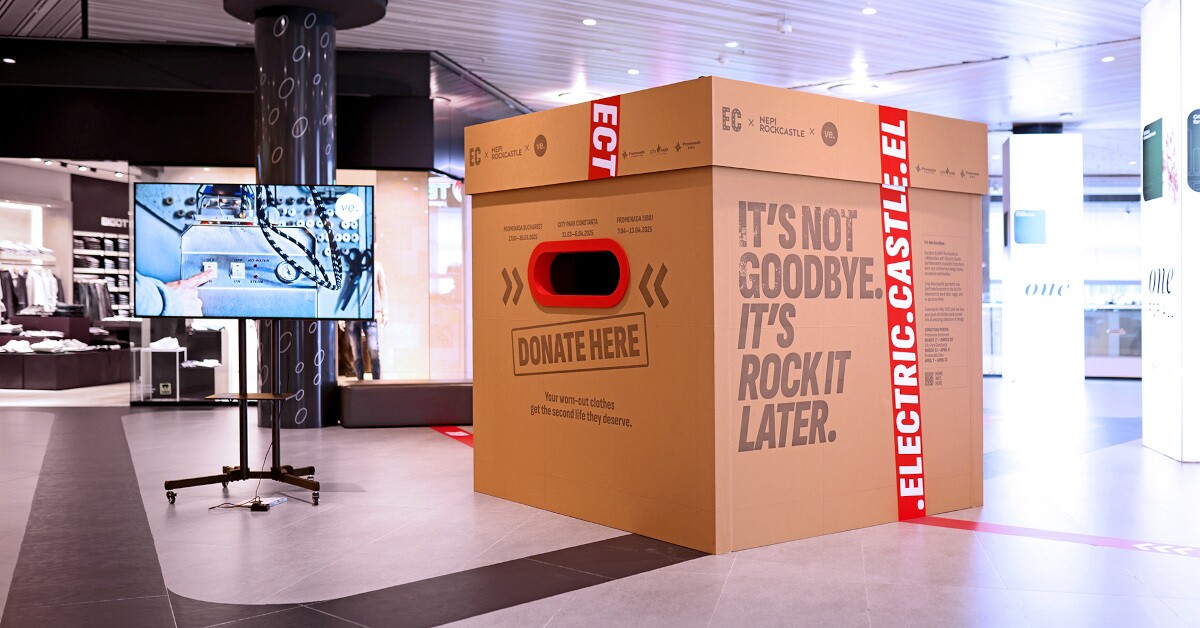 Join us in saying, Its not goodbye; its rock it later, by donating your beloved destroyed
                garments to the box installed in Promenada Mall Bucharest.